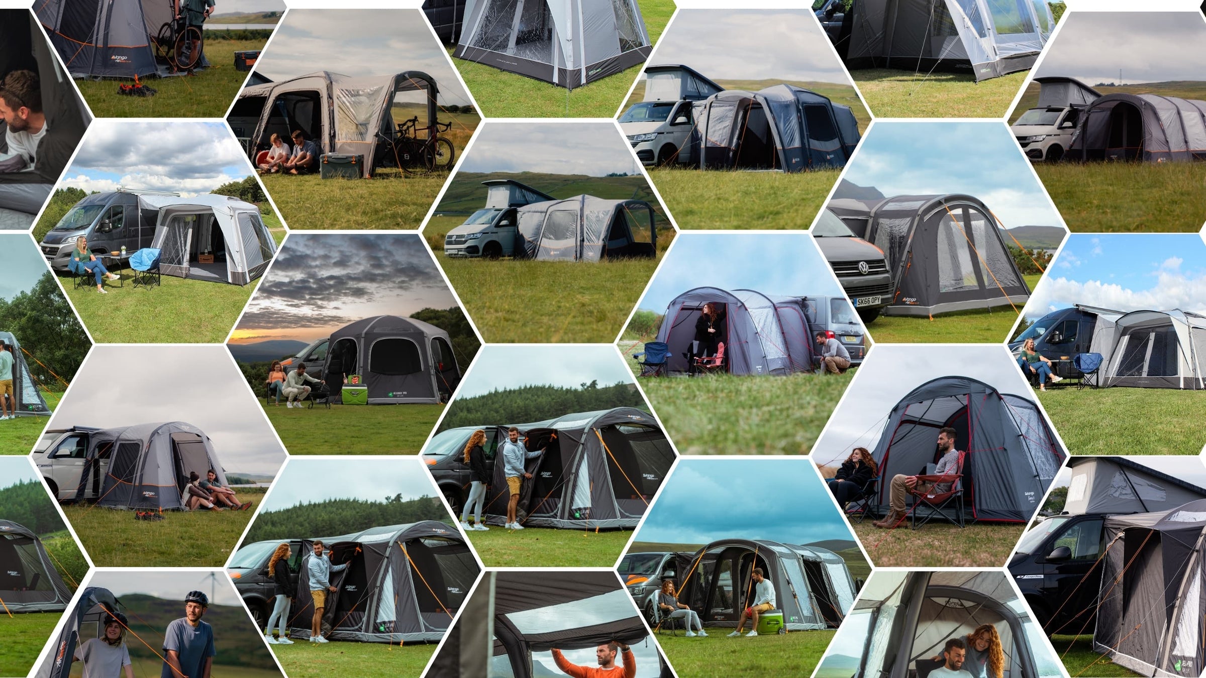 Campervan Awnings from Vango, Outdoor Revolution and Kampa