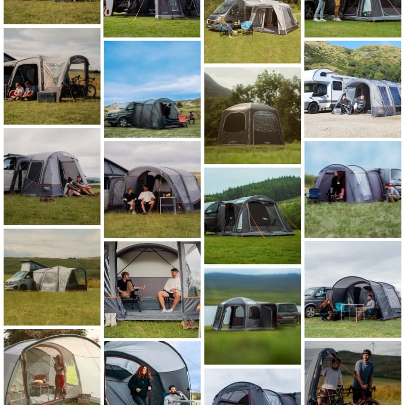 WM Camping Drive Away Awning Range from Vango, Outdoor Revolution and Kampa