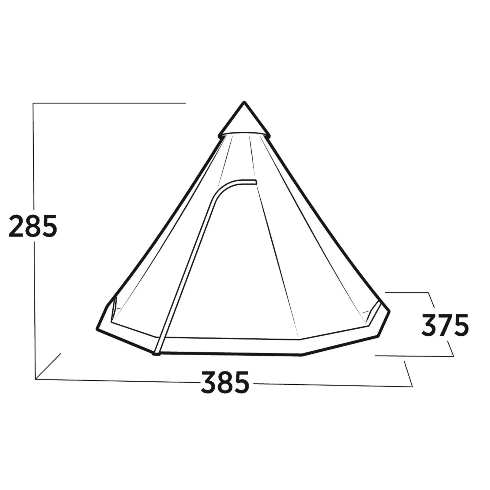 Easy Camp Rands Tipi Tent 8 man tent dimensions for camping glamping setups and festival accommodation.