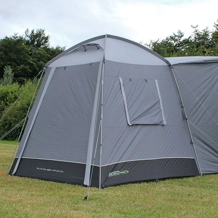 Outdoor Revolution Cayman Outhouse Handi Drive Away Awning angled view.