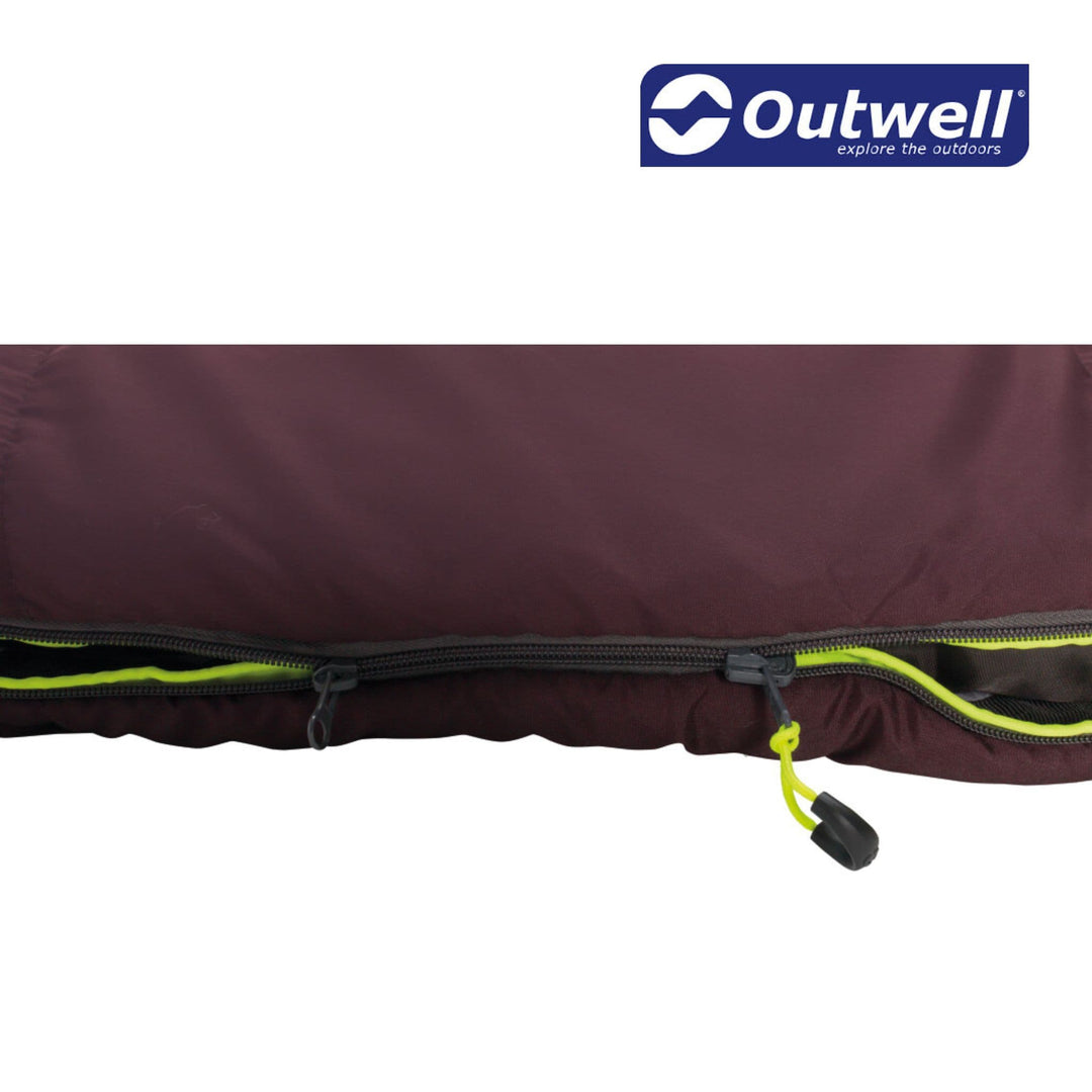 Outwell Campion Lux Sleeping bag Aubergine Zip