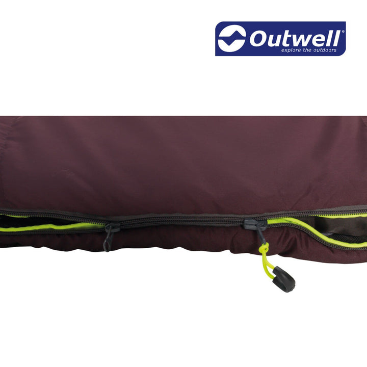 Outwell Campion Lux Sleeping bag Aubergine Zip