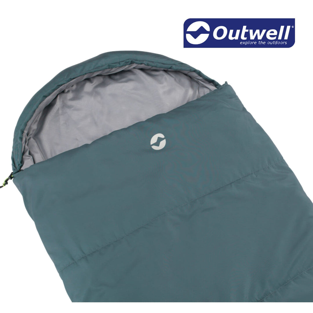 Outwell Campion Lux Sleeping Bag (Teal) Hood