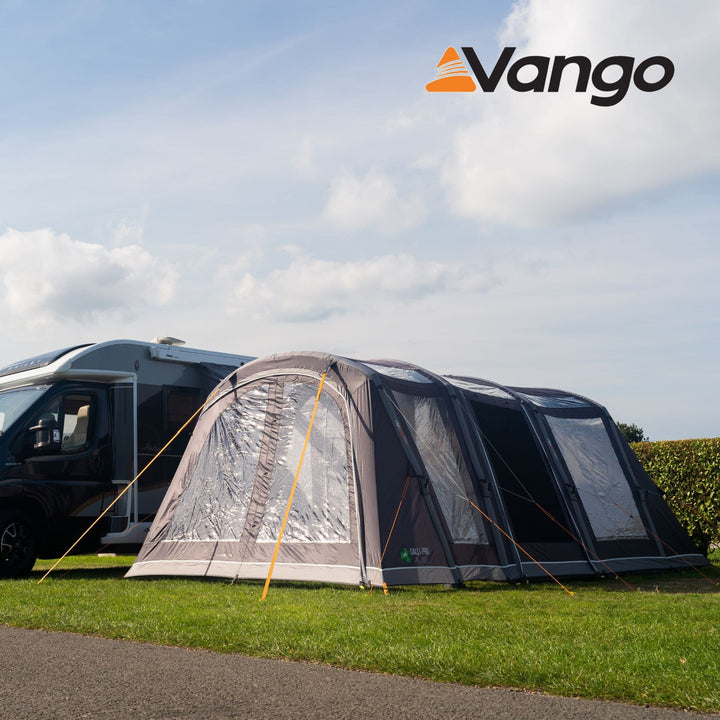 Vango Galli Pro Air Tall Drive Away Awning Attached to Motorhome
