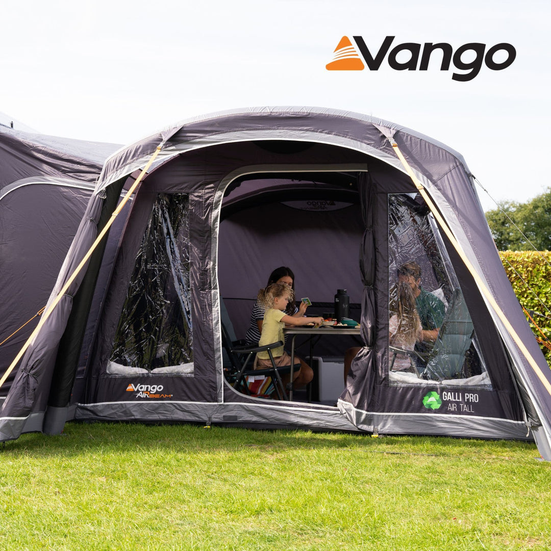 Vango Galli Pro Air Tall Drive Away Awning Front Porch Open