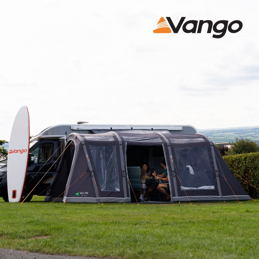 Vango Galli Pro Air Tall Drive Away Awning Side View Side Door Open