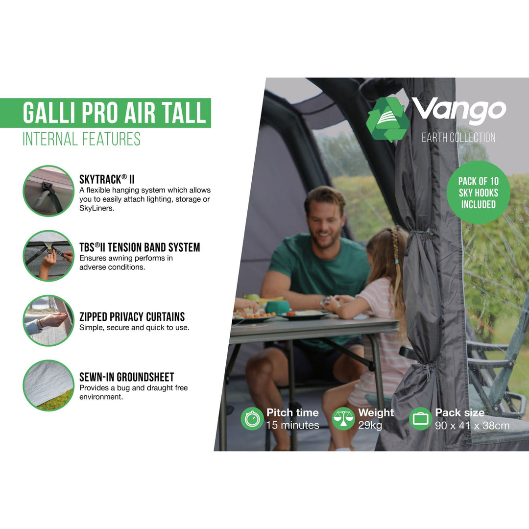 Vango Galli Pro Air Tall Drive Away Awning Internal Features