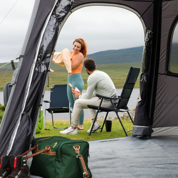 Vango HexAway Pro Air Low Drive Away Awning Doors Open
