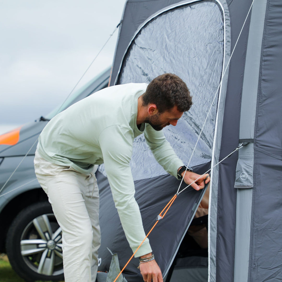 Vango HexAway Pro Air Low Drive Away Awning Door Zipped Up