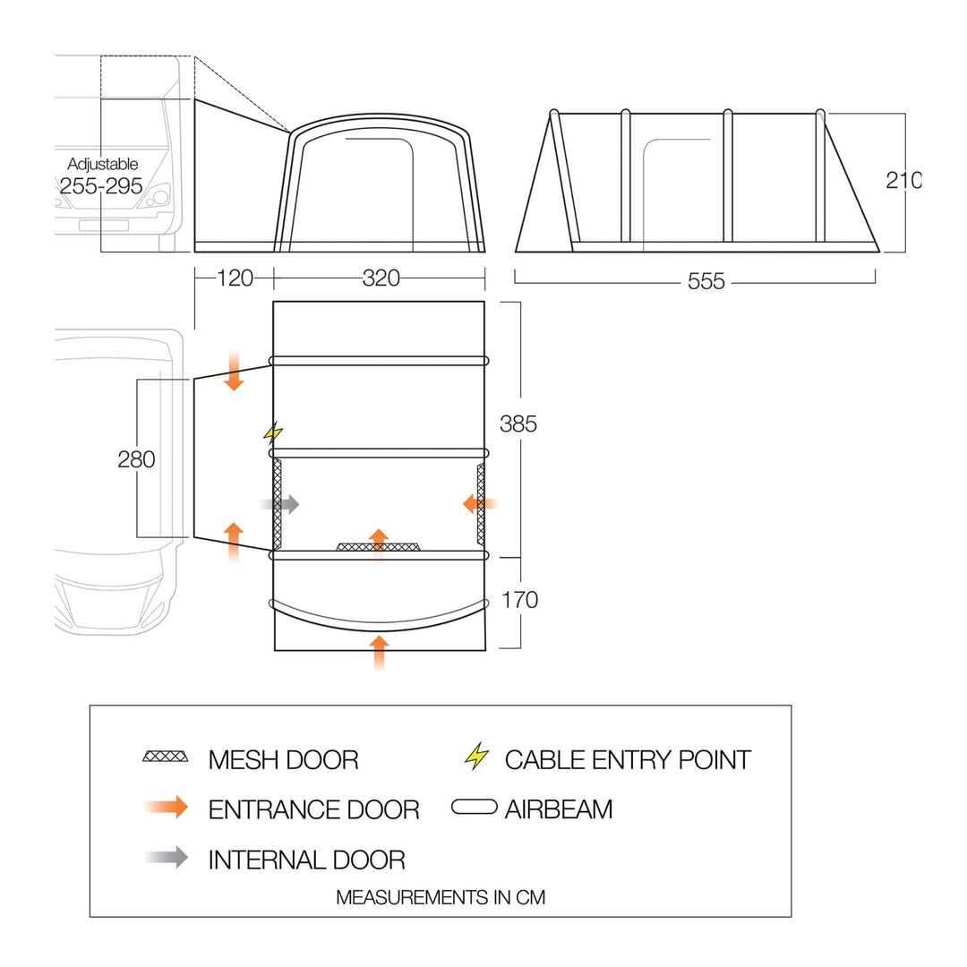 Drive Away Awning Tall Height Plan