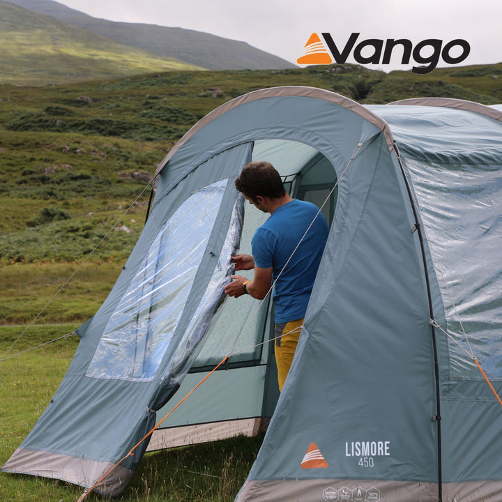 Vango Lismore 450 Poled Tent Door half open