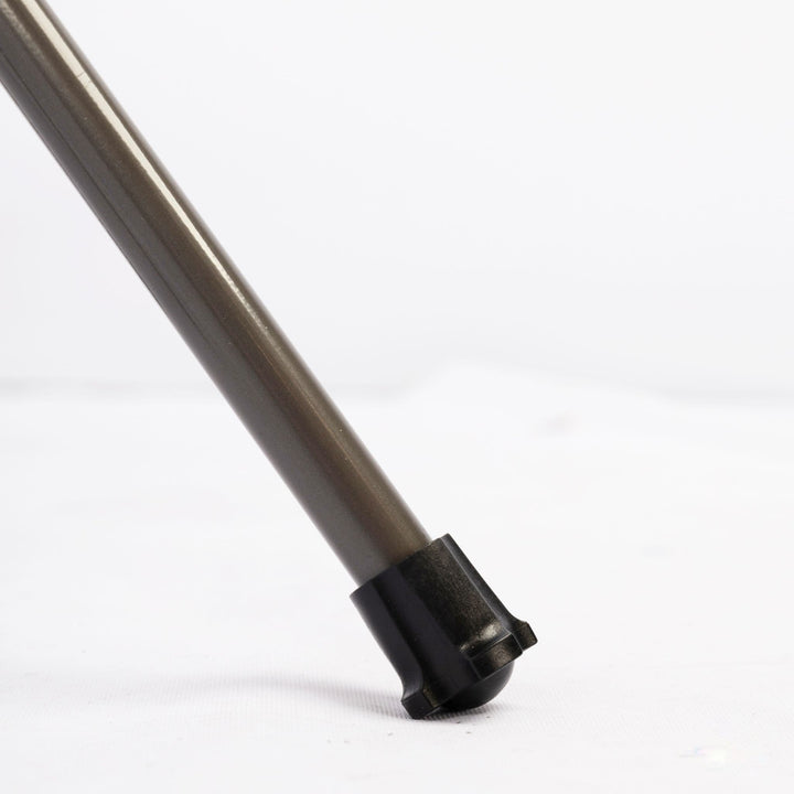 Close-up of Vango Micro Stool leg β sturdy steel frame with non-slip feet for stability, lightweight folding camping stool.