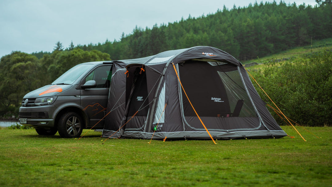 Vango Kela Low Pro attached to vehicle. What is a Drive Away Awning and how do they work?