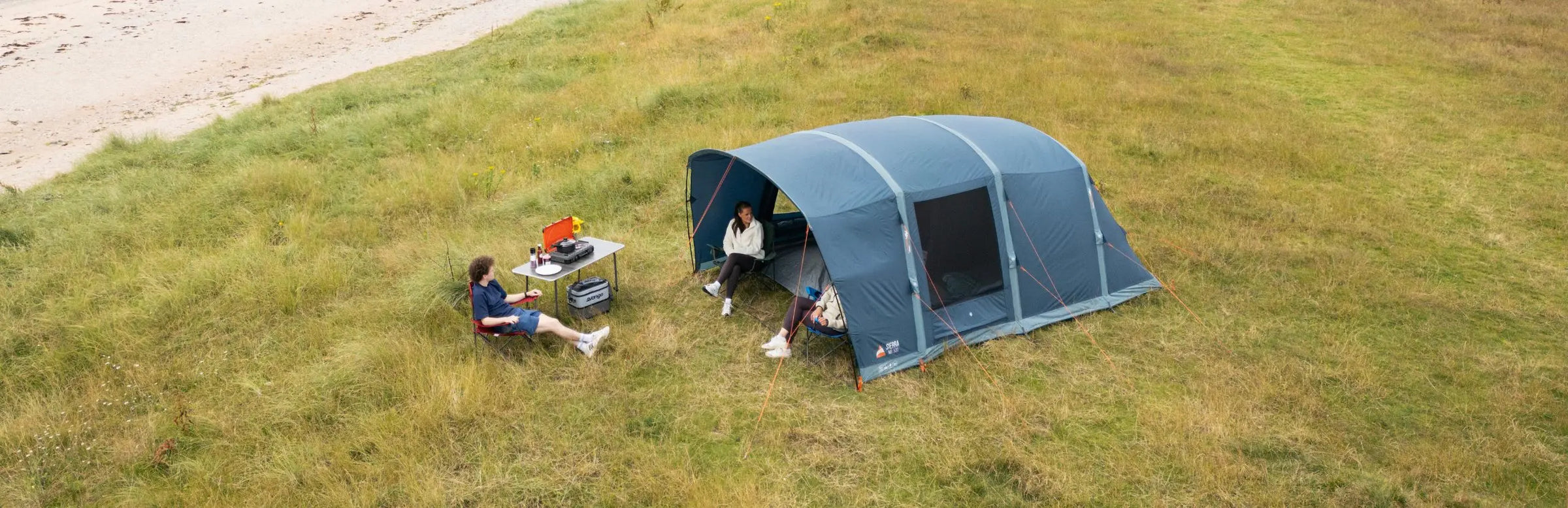 5 man tent range. Inflatable and poled 5 person tent at WM Camping