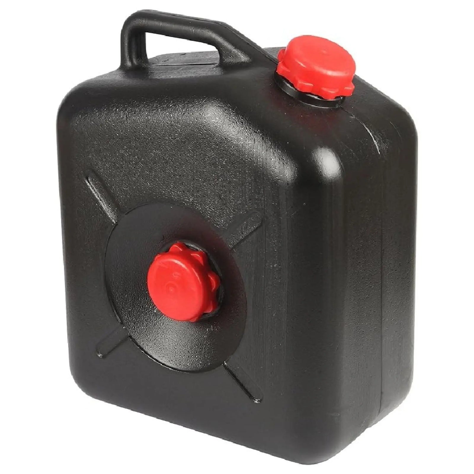 23L Black Waste Tank With 2 Red Caps