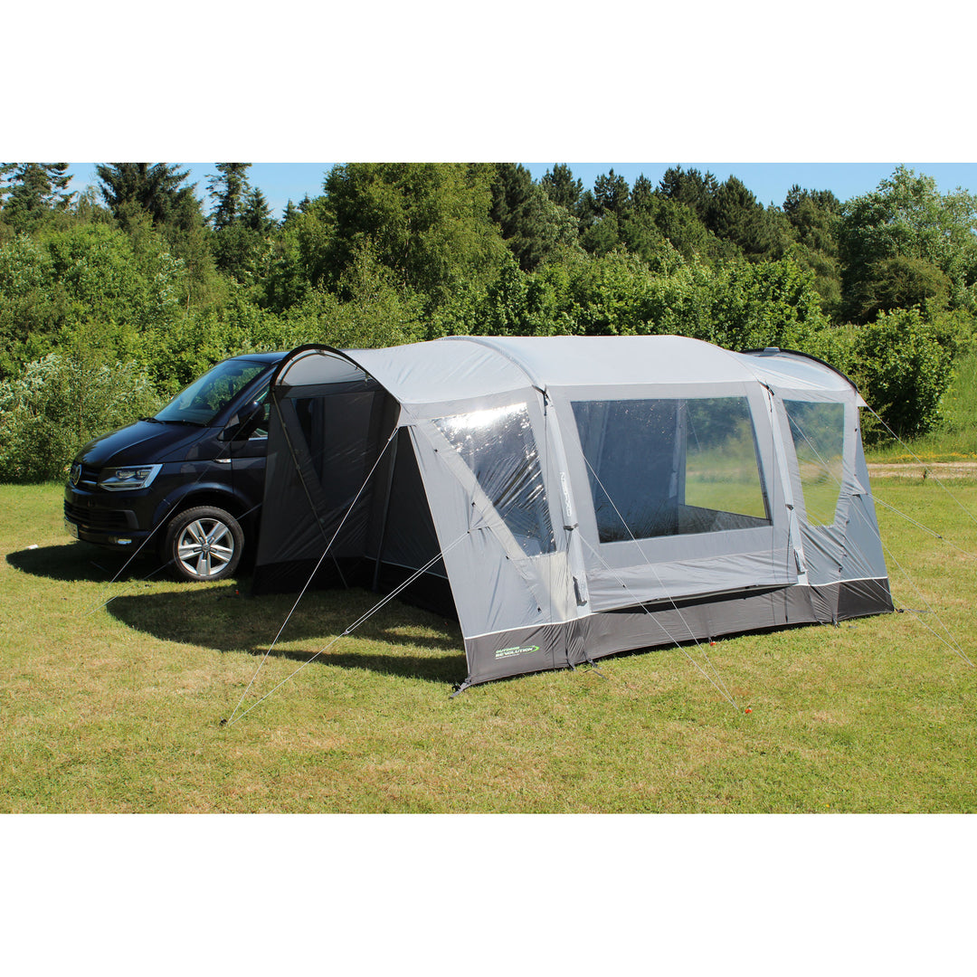 Outdoor Revolution Cayman Combo Air Low Drive Away Awning Front Side View