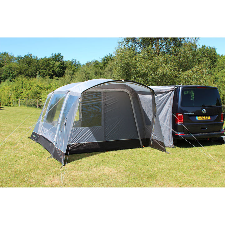 Outdoor Revolution Cayman Combo Air Mid Drive Away Awning Attached to VW Transporter