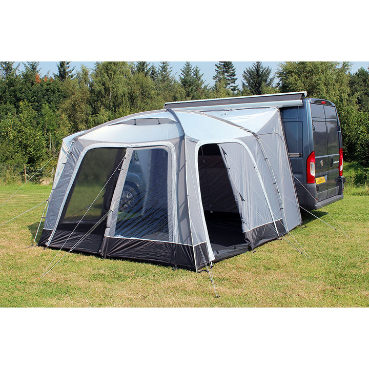 Outdoor Revolution Cayman F/G Poled Awning (255-305) attached to Fiamma