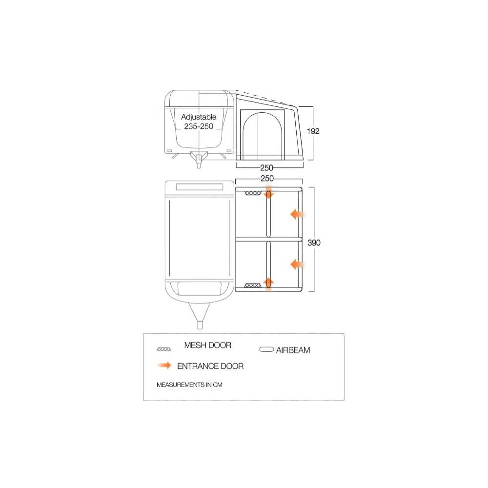 Vango Balletto Air 390 Flooplan