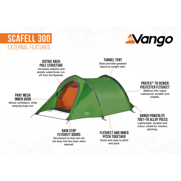 Vango Scafell 300 Technical Tent External features