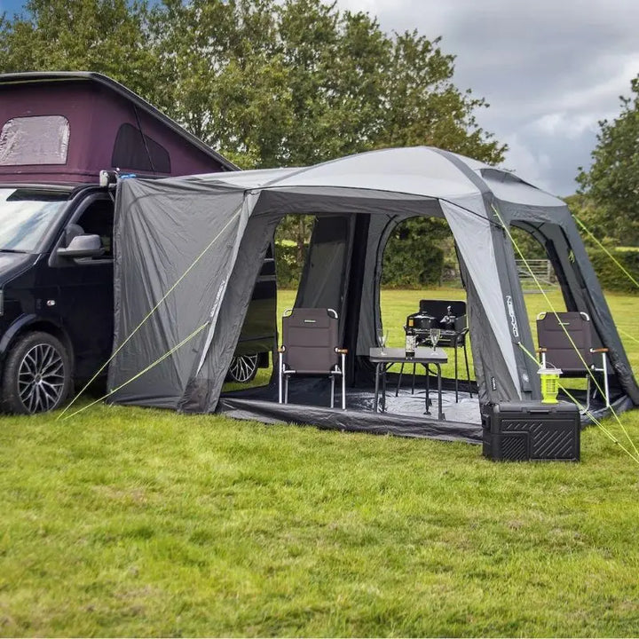 Outdoor Revolution Cayman Air Low Drive Away Awning with doors open