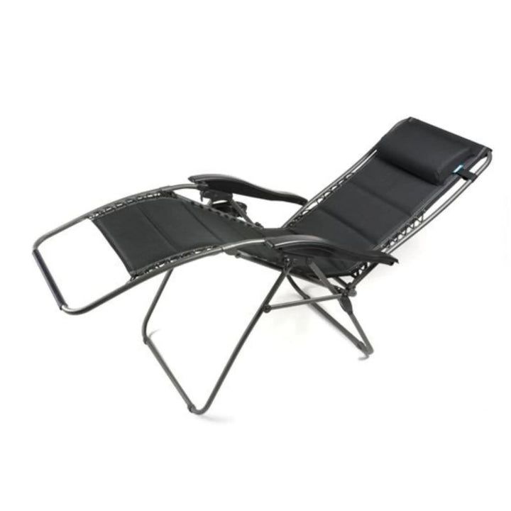 Dometic Opulence Relaxer Chair - Fully reclined.