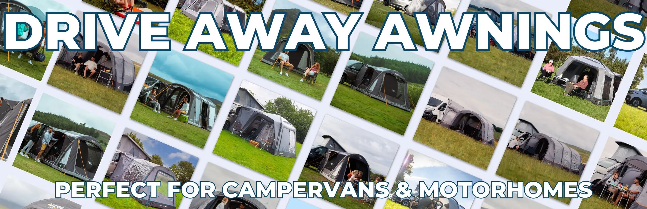 Shop the latest drive away awnings from Vango, Outdoor Revolution and Outwell.