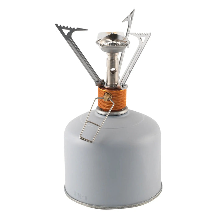 Easy Camp Adventure Burner attached to bottle