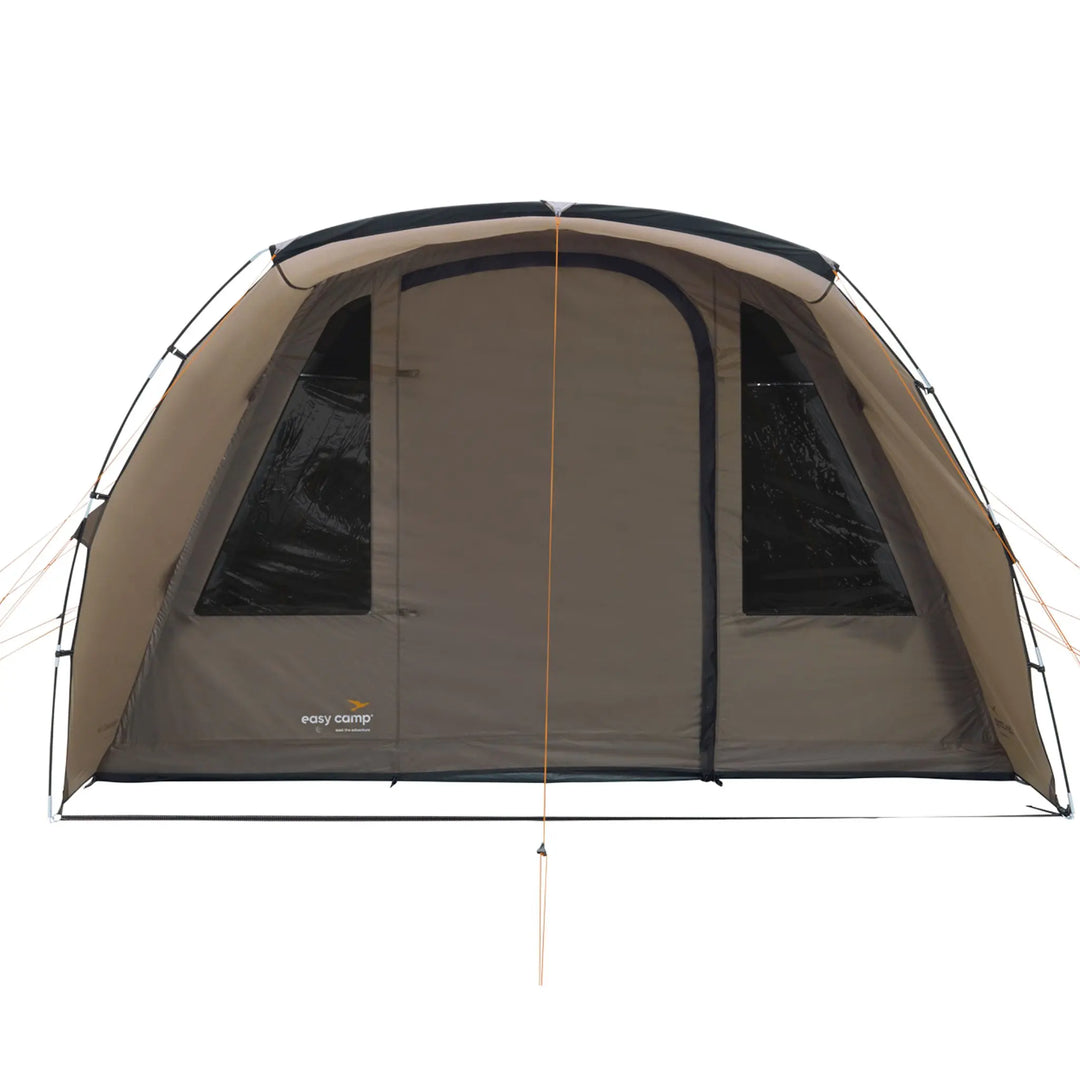 Front view of the Easy Camp Brimnes 5 Air Tent showing its front windows