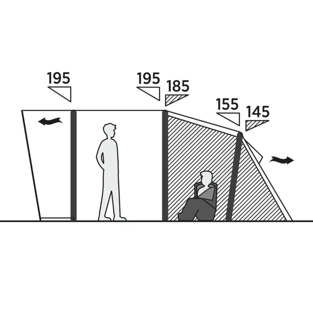 Easy Camp Brimnes 5 Air Tent height dimensions