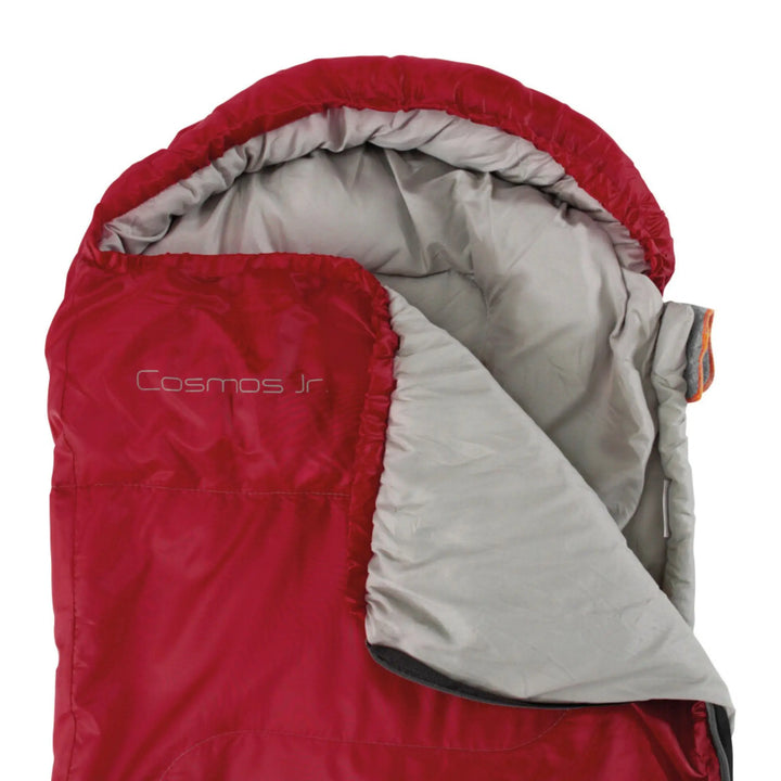 Easy Camp Cosmos Jnr Red Sleeping Bag inner material.