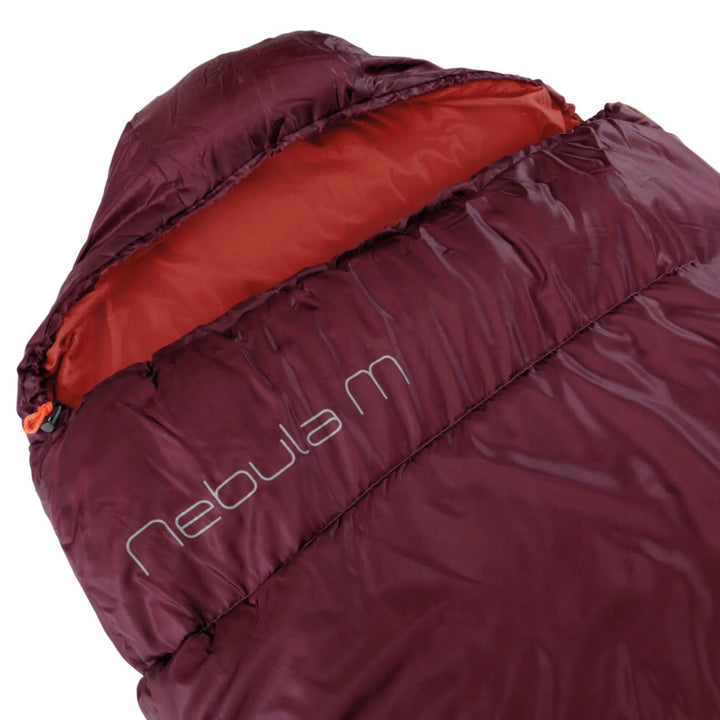 Easy Camp Nebula M Sleeping Bag hood closed.