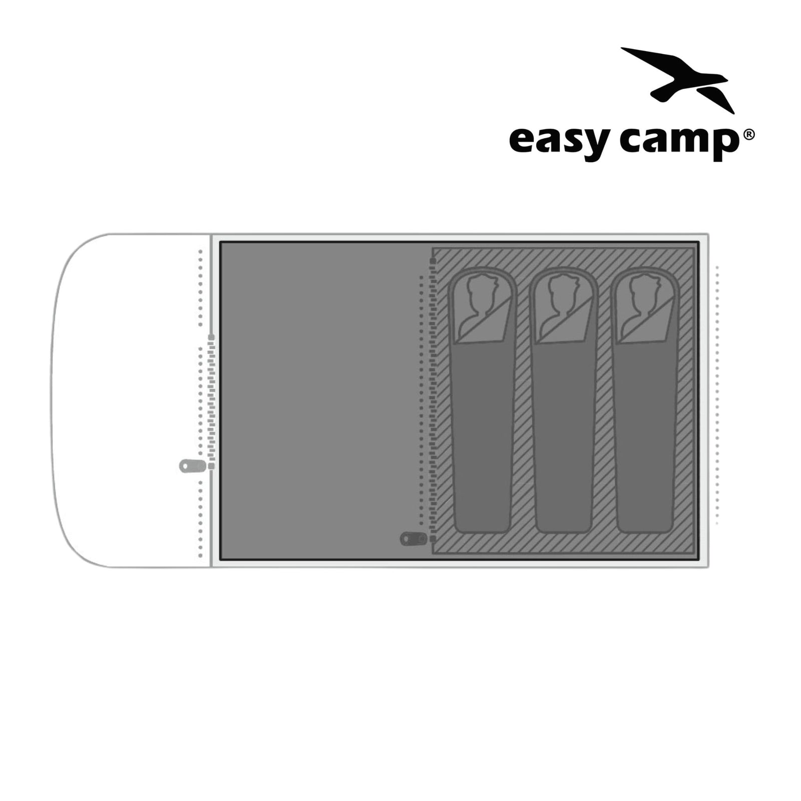 Easy Camp Palmdale footprint groundsheet floorplan.