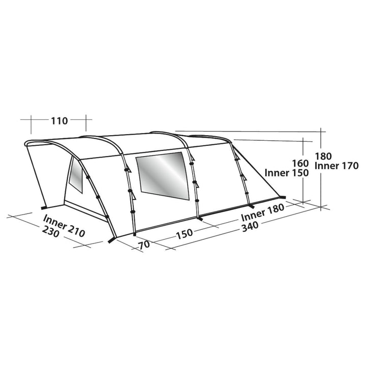 Easy Camp Palmdale 300 Tent Dimensions