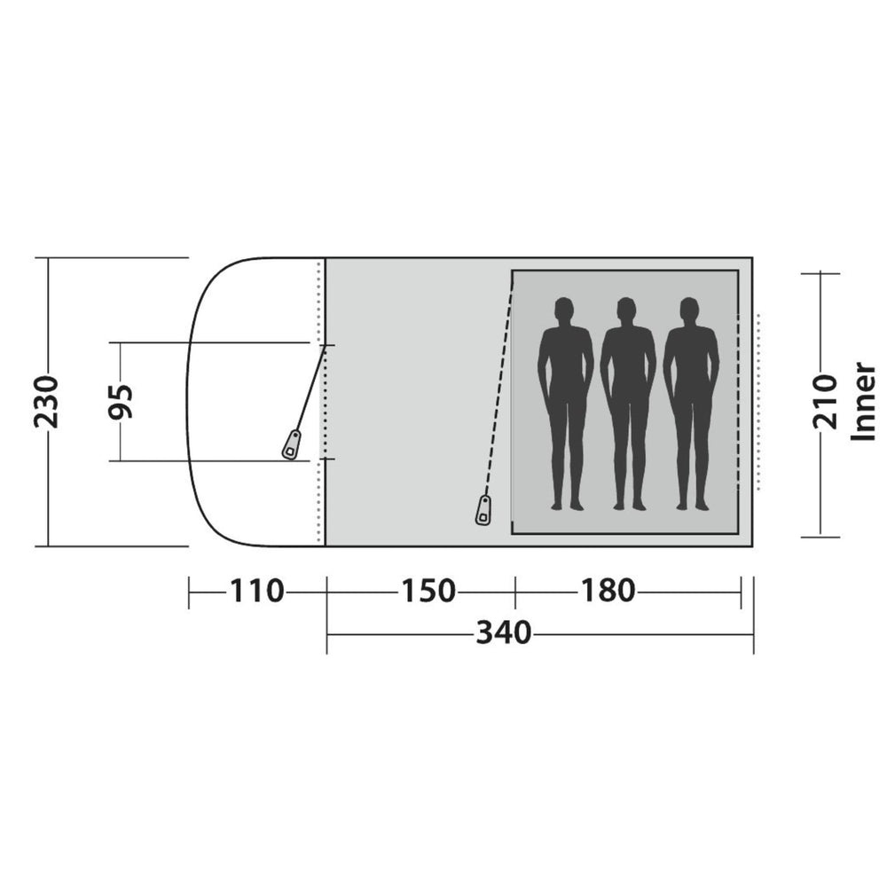 Easy Camp Palmdale 300 Tent Floorplan