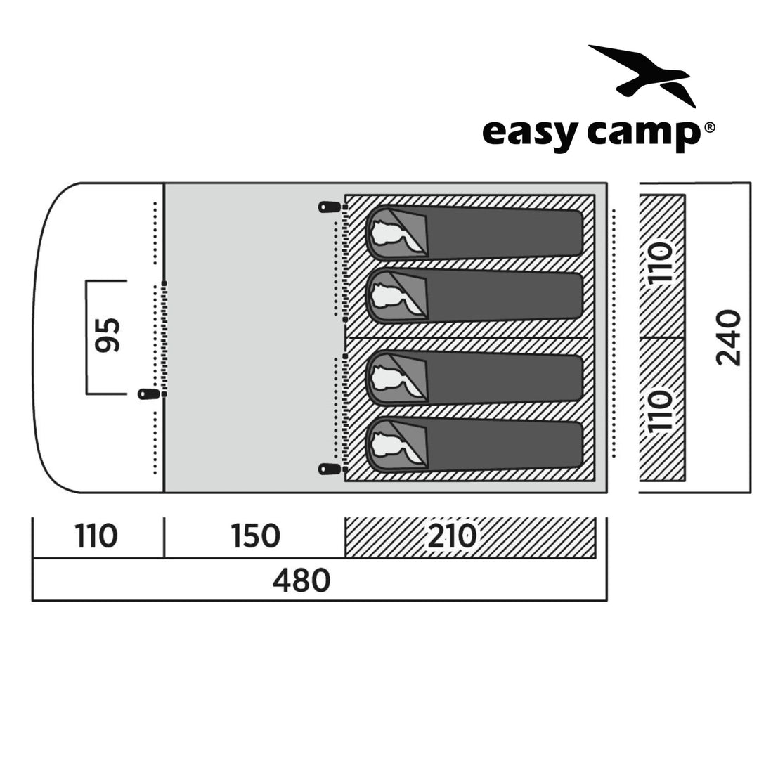 Easy Camp Palmdale 400 Tent Floorplan