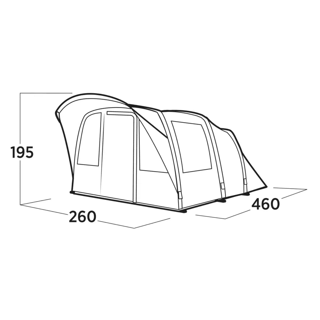 Dimensions of the Easy Camp Senja 4 Air Tent