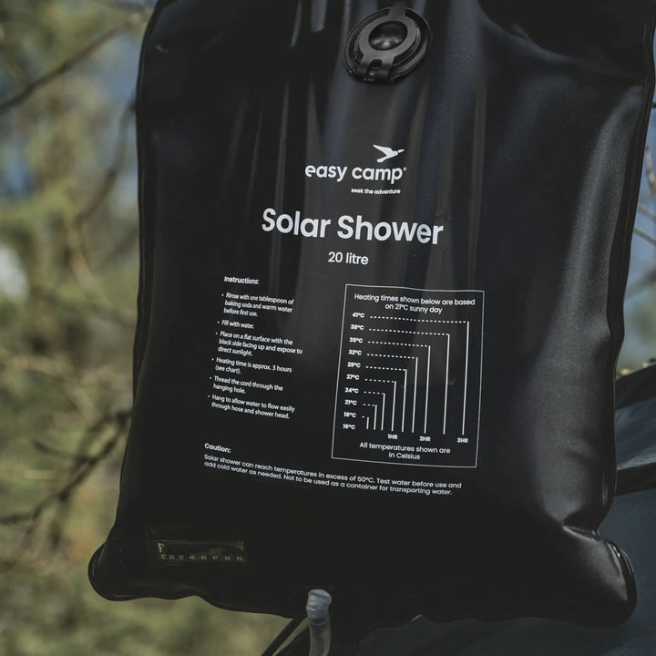 Easy Camp Solar Shower Hanging up