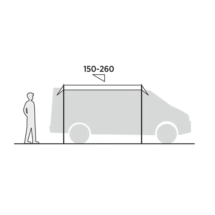 Easy Camp Voss Sun Canopy attachment heights