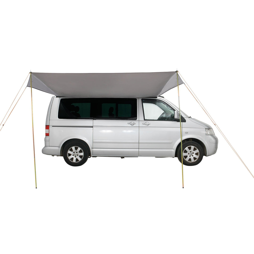 Easy Camp Voss Sun Canopy Front view attached to a VW Campervan