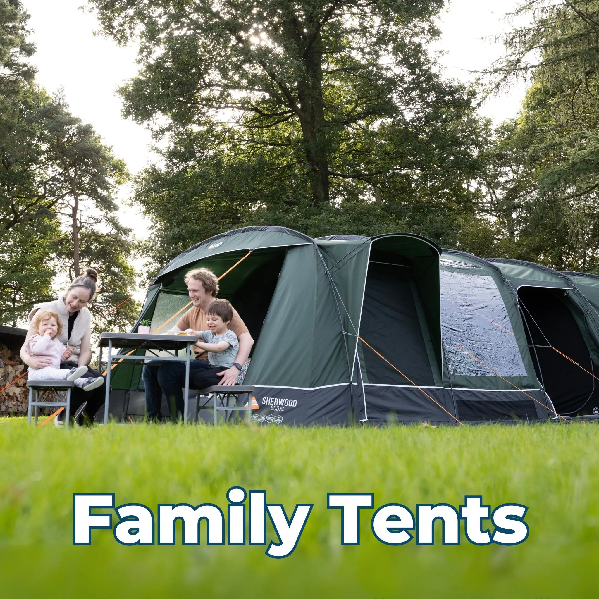 Family Tents – Large Vango family tent with a spacious interior, perfect for group camping trips.