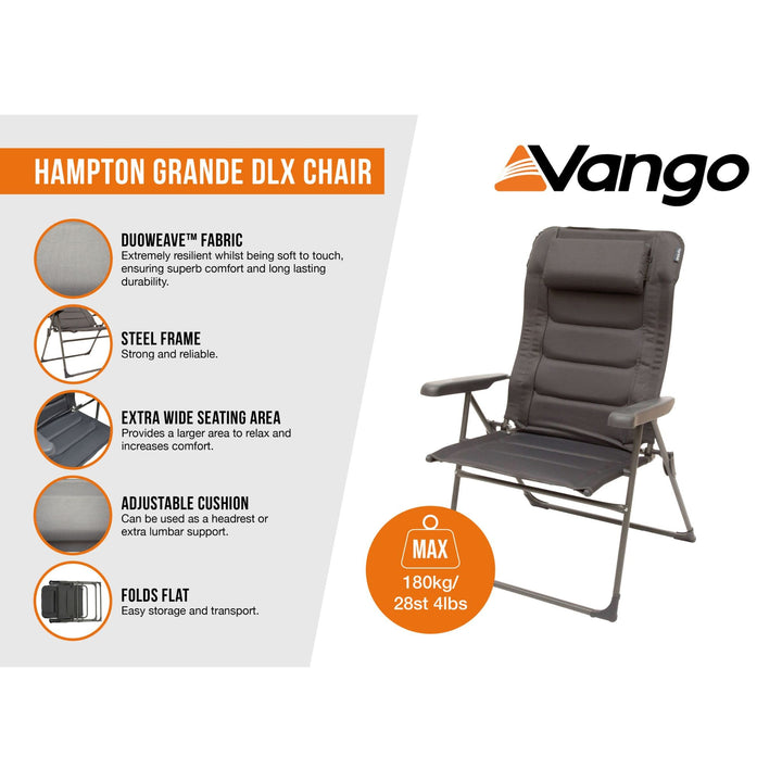 Vango Hampton Grande DLX Chair - Features