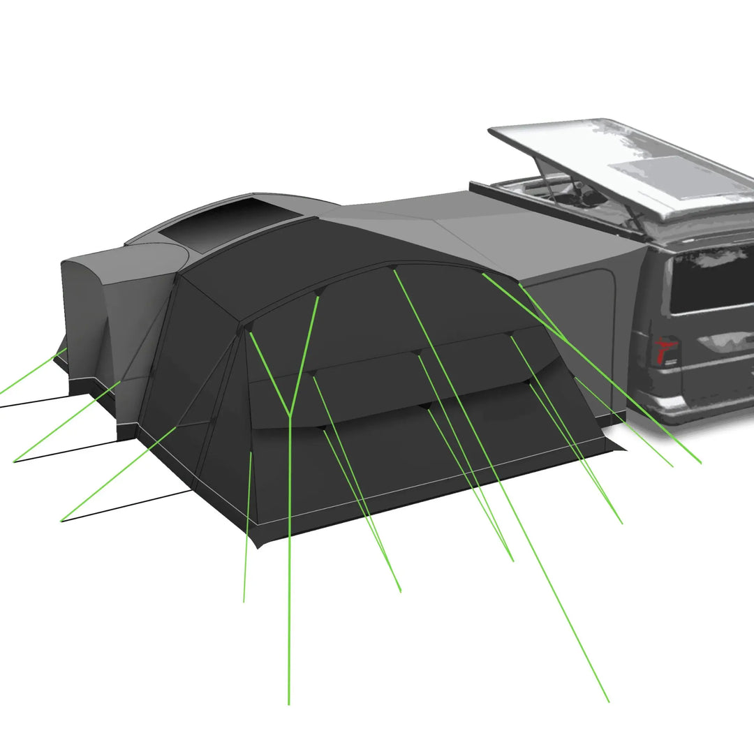 Rear View of the Holawild Airtek Birch 4.0 Driveaway Awning