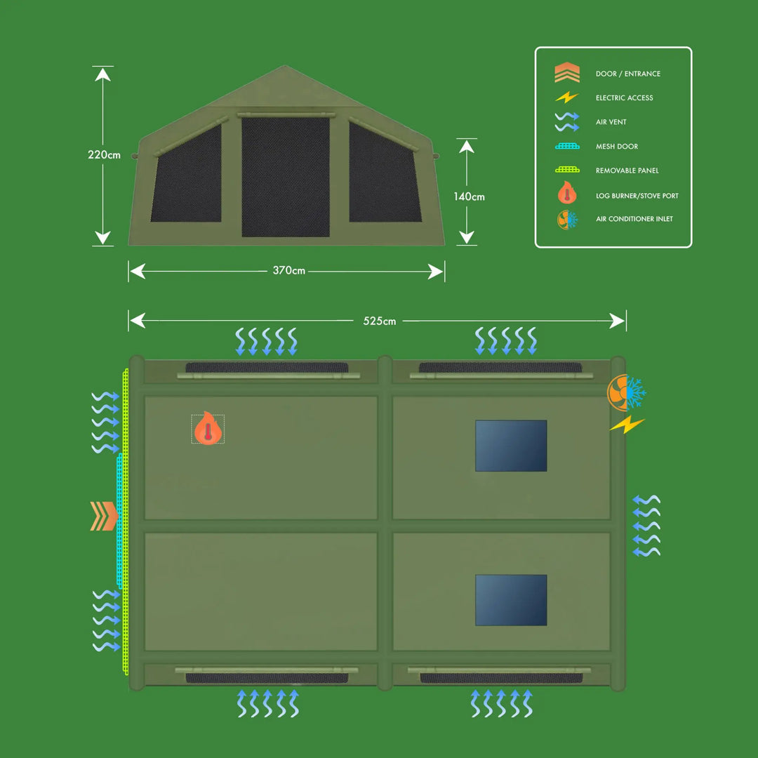 Holawild Airtek Machi Picchu Tent - L Floorplan