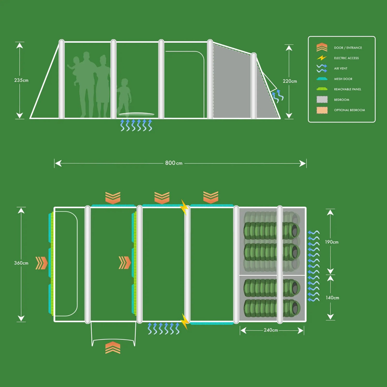Holawild Airtek Parkhurst 4.0 Tent Floorplan