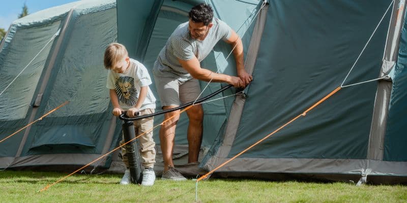 How do inflatable tents work?