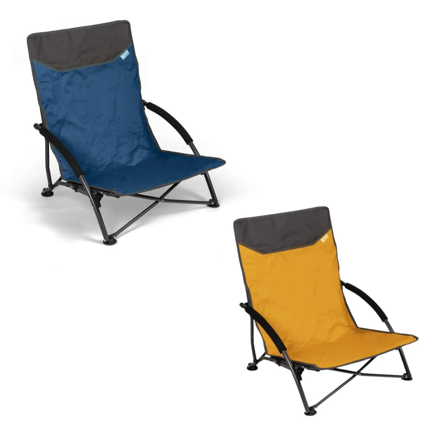 Kampa Sandy Low Chairs - Blue and Yellow