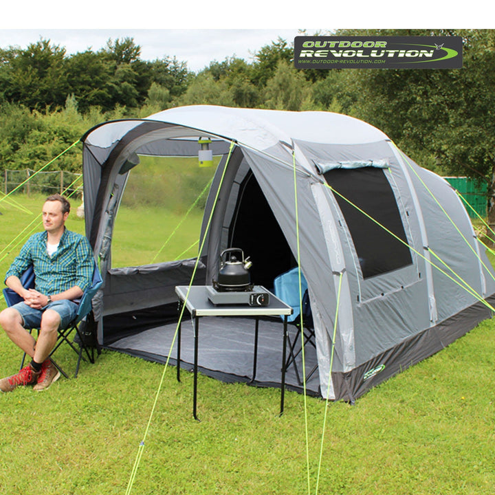 Outdoor Revolution Camp Star 350 Air Tent Front Door Open
