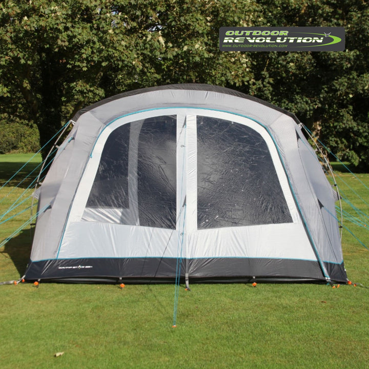 Outdoor Revolution Camp Star 500XL DT Poled Tent Front With Door Closed