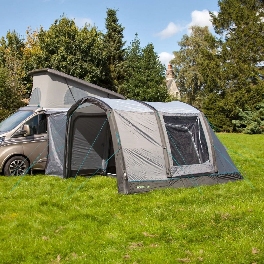 Outdoor Revolution Cayman Air T3 LITE LOW Drive Away Awning - front angled view.